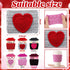 Zhehao 6 Set Valentine's Day Teacher Gift Crochet Coffee Cup Sleeve with Thanks A Latte Coffee Card Galentine's Day