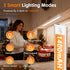 7.9inch 1400mAh 34 3 (2 Pack) Motion Sensor Cabinet Lights, LED Beads, USB-C Charging, Color Temperatures, for Long