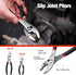7-piece Set WORKPRO Pliers with Groove Joint, Long Nose, Slip Joint, Linesman, and Diagonal Pliers for DIY & Home Use