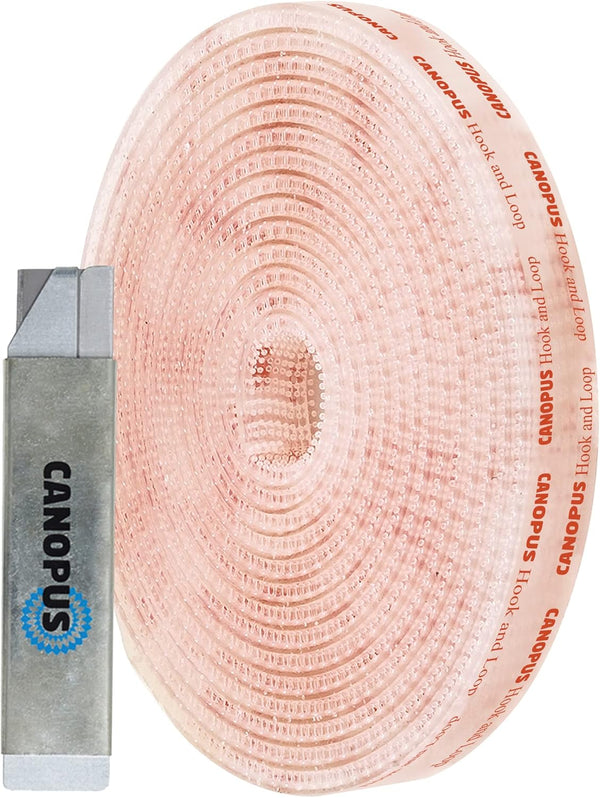 CANOPUS Hook and Loop Tape with Adhesive (½ in x 10 ft), Heavy Duty Fastener for Hanging Picture Frames