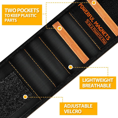 Tools Gifts for Men, Stocking Stuffers Christmas - Magnetic Wristband for Holding Screws, Tool Belt Holder