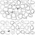 White Dialog Box Paper Stickers, OIIKI 90PCS Small Talking Box Stickers to