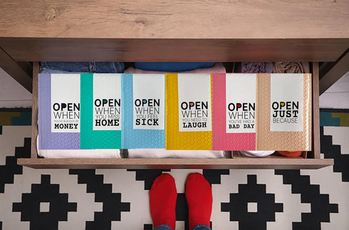 Open When Envelopes for College Student, University Gifts, Leaving Home Gift, 6 Pack Multi-color