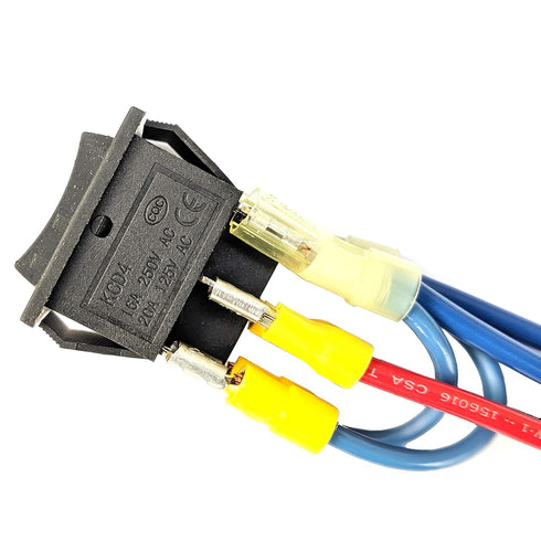 IndusTec Wired 20A 12V DC Motor Polarity Reversing Rocker Switch, 3 Position DPDT Momentary Automatic Reset