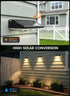 4 Pack 11 IP65 Brightown Solar Lights Outdoor Waterproof, Color Changing Solar Fence Deck Step Flood Lights, Warm White