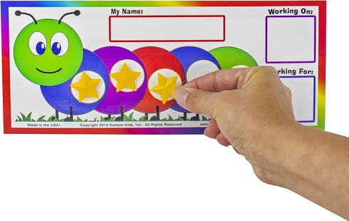 Kenson Kids “I Can Do It!” Caterpillar Token Board, Colorful Magnetic Reward Chart for Ages 3-10