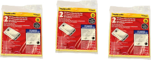 Shop-Vac 91964 Type D - AllAround Plus Collection Bag, Pack of 6 Bags