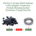 50 Sets Dupont 2.54 mm Pitch 4-Pin Female Adapter Cable Connector Accessories, 250 Pieces Crimp Pins Kit