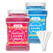Concession Essentials Cotton Candy Floss Sugar -Pink Vanilla and Blue Raspberry /2lb Jars Each