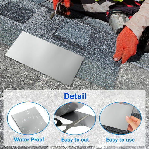 Zinc Metal Strip for Roof Moss - 55 Feet x 2.5 Inches Metal Flashing to Prevent Roofing Stains