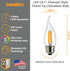41519 CA11 Bulb, 4 (40W E26 Dimmable, 6 Pack 1800K Sunlite LED Filament Flame Tip Chandelier Light Watts Equivalent)