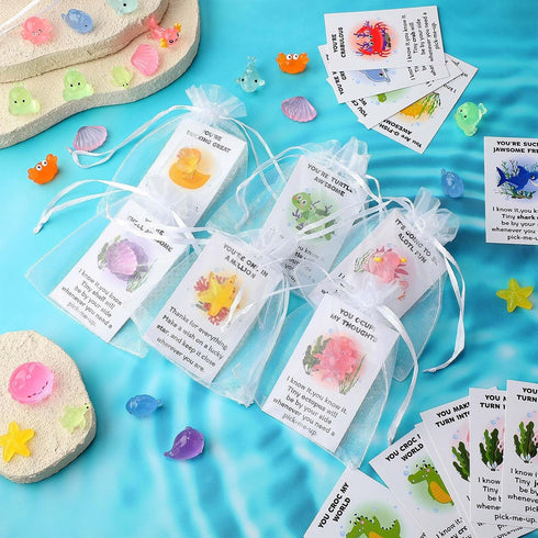 Briwooody 120 Set Set Employee Appreciation Gifts Bulk for Coworkers Mixed Thank You Gift with Glow in the Dark Resin