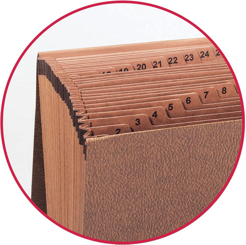 Smead TUFF Expanding File, 31 Pockets, Legal Size, Redrope (70369)