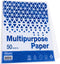BAZIC 50 SHEETS 8.5" x 11" White Multipurpose Paper, 20 LB (75 gsm) for Copy, Fax, Laser & General Printing