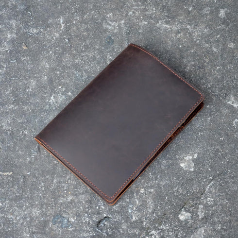 Leather Cover Compatible with Tops - Legal Pad Writing Steno Pads, 5" x 8", Distressed Genuine A5 Leather Cover