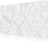 JIALONG White Topographic Large Gaming Mouse Pad, XXL Mousepad, Big Desk Pad for Keyboard and Mouse, Gaming Computer