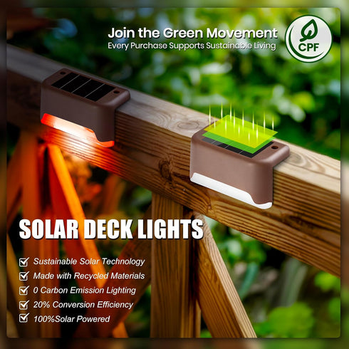 16 Pack SOLPEX Color Changing Solar Deck Lights, Waterproof LED Lights for Decks,Stairs,Fences,Yards and Patios