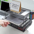 Marbrasse 4-Trays Desktop File Organizer with Pen Holder | Paper Letter Tray with Drawer and 2 Pen Holders