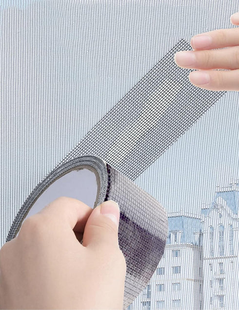 Windows Screen Repair Kit Tapes, Black 2 inches X 80 inches, Adhesive Waterproof Fiberglass Mesh Patch for Fixing
