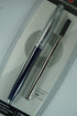 Sheaffer 100 Pearlescent Metallic Blue Rollerball Pen with Nickel Appointments, Signature Mid Band and Dot of