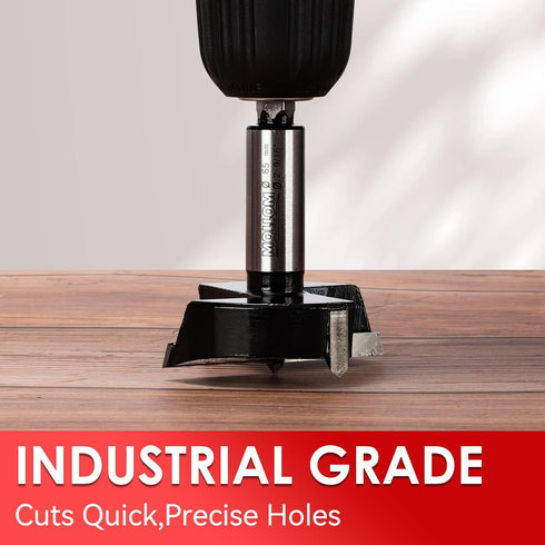 3" (76mm) Forstner Drill Bit for Precise Woodworking with Durable YG8 Carbide, Ideal for Hard Wood, Plastic, Plywood
