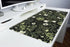 DSKGSJH 31.5 15.75 Dark Green Floral Plants XXL Gaming Mousepad & Desk Pad - Nature Leaf Flower Laptop Keyboard Mat x