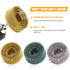 Mudder 3 Pieces 2 Inch Coarse Bristle Disc Attachment for Abrasive Coating Removal with 1/4 Inch Round Shank