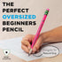 Ticonderoga My First Tri-Write Wood-Cased Pencils - Pre-Sharpened, 2 HB with Erasers, Neon Colors, 2 Count, 6 Packs