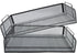 Easepres 2 Tier STACKABLE Desktop Document Letter Tray Organizer - The Mesh Collection, Black