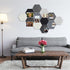 Tikea Hexagon Felt Bulletin Board, 6 Pcs Large Self Adhesive Pin Boards for Wall Decor
