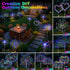 1 Pack 8 btfarm Solar Garden Lights Outdoor, Modes Firework Lights Solar Powered, Waterproof Twinkle Fairy Light
