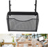 ZJchao Desk Side Storage Organizer Adjustable Mesh Hanging Desk Organizer Carbon Steel and PP for Office School