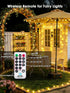 43FT 100LED 8 LORRYTE Connectable Globe String Lights | Modes Warm White String Lights Plug in with Remote | Hanging