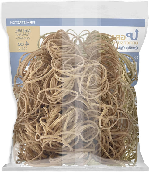 Upgrade Office Supply UPG23716 Rubber Bands, Size #16 (2-1/2" x 1/16"), 1/4 lb. Bag, Approx. 450 Bands, Natural