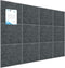 Large Cork Board Tiles, 12 Pack 47" x 35" Self Adhesive Bulletin Board for Office, School & Home - Grey with 120