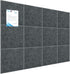 Large Cork Board Tiles, 12 Pack 47" x 35" Self Adhesive Bulletin Board for Office, School & Home - Grey with 120