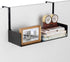 Wallniture Bali Bookshelf and Desk Organizer Tray, Black Cube Storage Organizer for Home Office