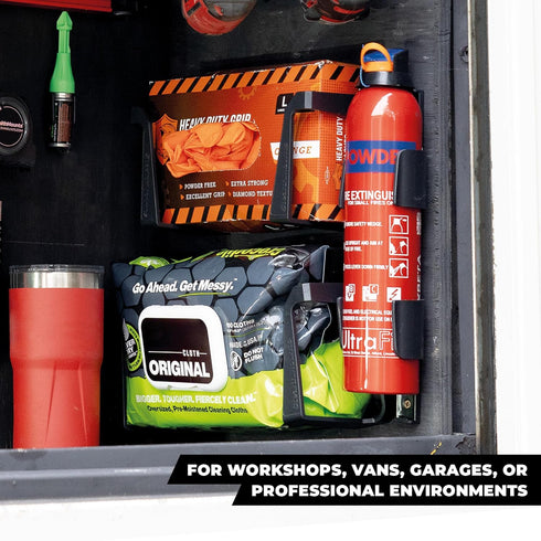 1 Pack StealthMounts Wipe Holder Wall Mount Wipe Dispensers & Storage Racks for Workshop, Garage & Cleaning Stations