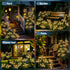 2 Pack JJGoo Solar Garden Lights, New Upgraded Solar Swaying Starburst Light, Waterproof Fireworks Outdoor Lights, Yard