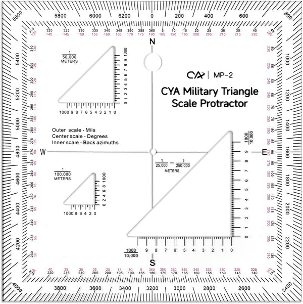 Zonon 5 Inch Military Map Protractor Military Style Utm/mgrs Coordinate Scale Map Perfectly