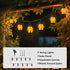 Xavbrysw 42Ft 15 Bulbs,Waterproof Solar String Lights Outdoor, Patio Lights with Flickering Flame Light Warm White