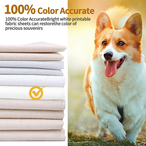 Yncotte 10Pcs 8.5x11" 280gsm Canvas Printer Paper for Inkjet Printers, Bright White Printable Fabric Sheets