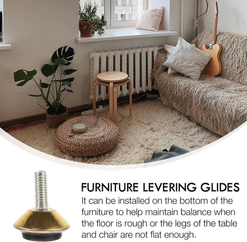 ULTECHNOVO Floor Mat Adjustable Table Decked Accessories, Swivel Chair Adjustable Furniture Levelers for Heavy Cupboard
