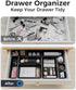 BiuLeon 25 Set, 4-Sizes PCS Plastic Drawer Organizers Vanity and Makeup Organizer, Desk and bathroom Drawer Organizer