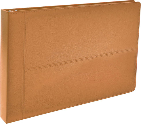 GOLD SEAL 7 Ring Executive Check Binder with Zipper Pouch, Premium Leatherette Cover for 9 x 13" Business Checks