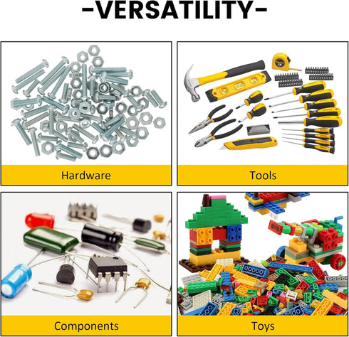 8 Bins&2 UNITEDPOWER wall mounted garage storage bin, Parts Rack, Plastic Hanging Stackable Storage Bin, Hardware Tool