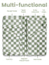 Cute Server Book for Waitress with Zipper & Magnetic Pockets Retro Checkerboard Guest Check Holder Organizer
