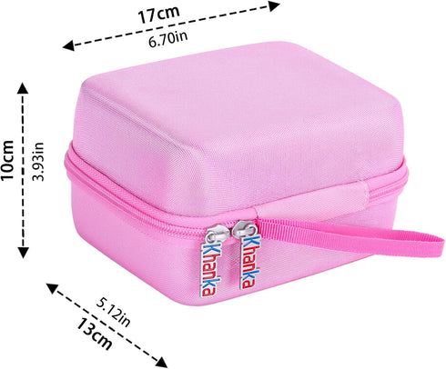 khanka Hard Travel Case for Phomemo M04S Portable Thermal Printer, Bluetooth Label Printer (Pink)