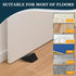 Large Rubber Door Stoppers, Heavy Duty Wedge Door Stopper, Black Non-Slip Stackable Doorstop for Home Office