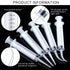 Nuanchu 8 Pieces Dental Syringe Irrigation, 12 ml with Curved Tip & Straight Tip, Disposable Mouthwash Cleaner for Oral